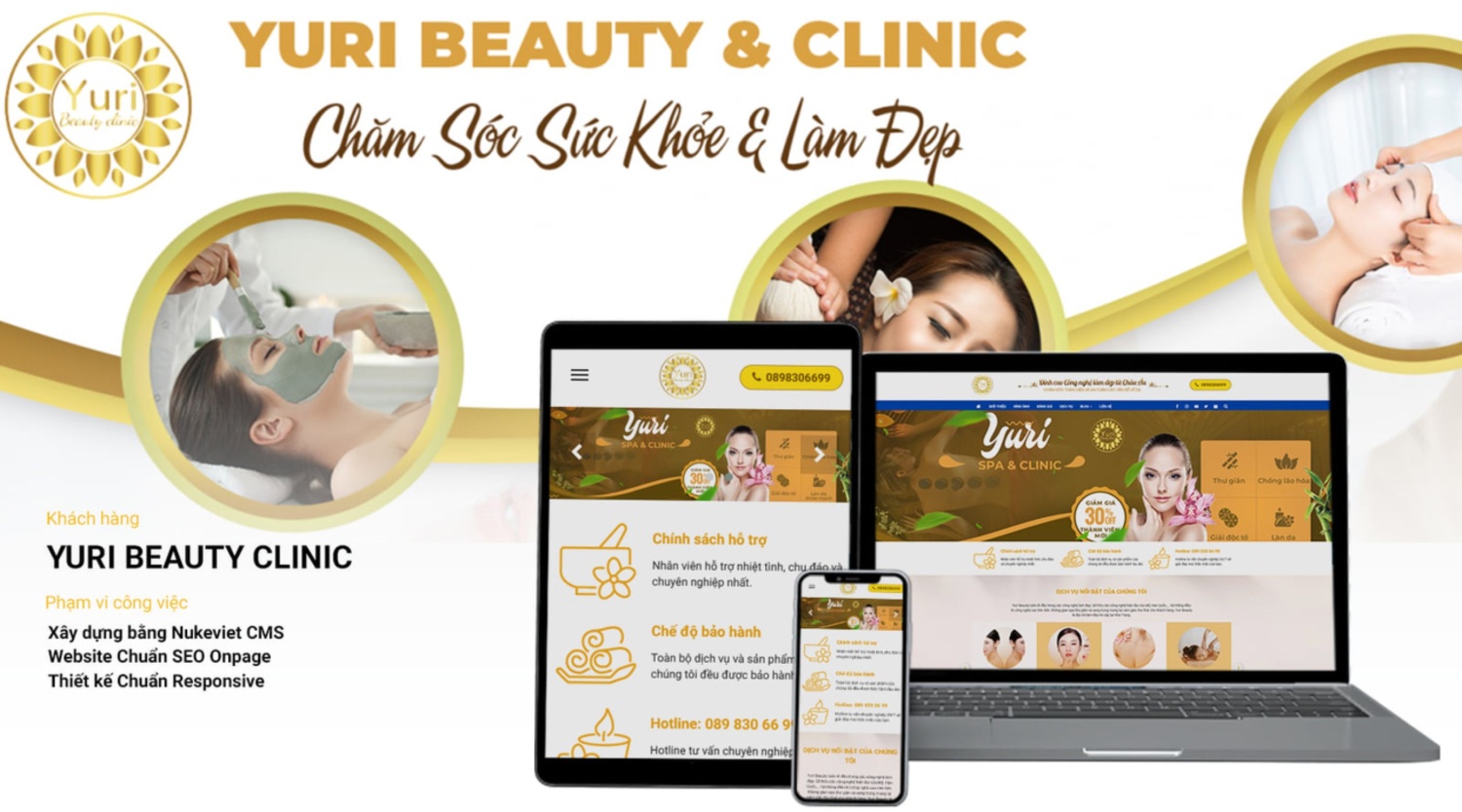 Mẫu website cho ngành spa, làm đẹp