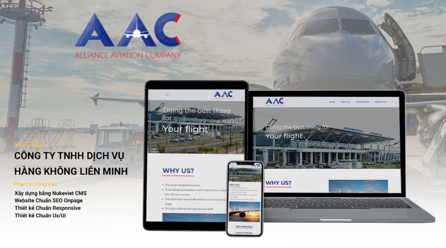 Mẫu thiết kế website hãng hàng không