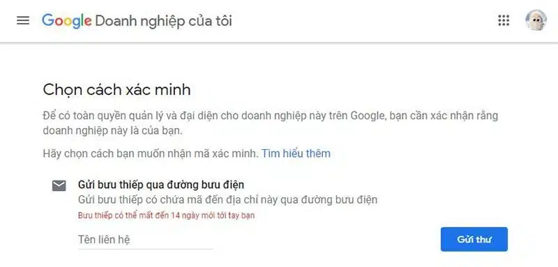 xac minh google maps