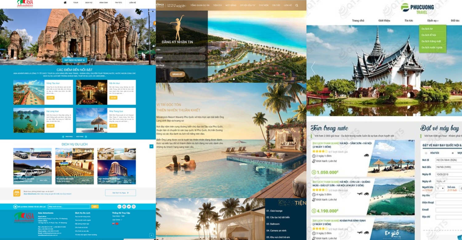 thiet ke landing page du lich