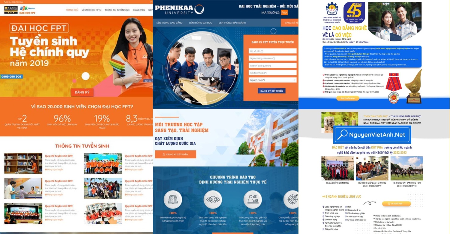 thiet ke landing page tuyen sinh