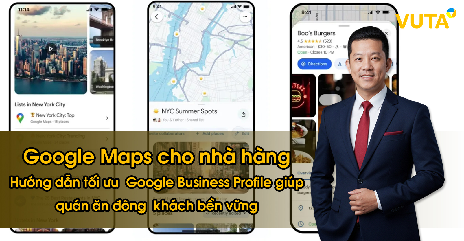 Google Maps cho nhà hàng Hướng dẫn tối ưu Google Business Profile giúp quán ăn đông khách bền vững