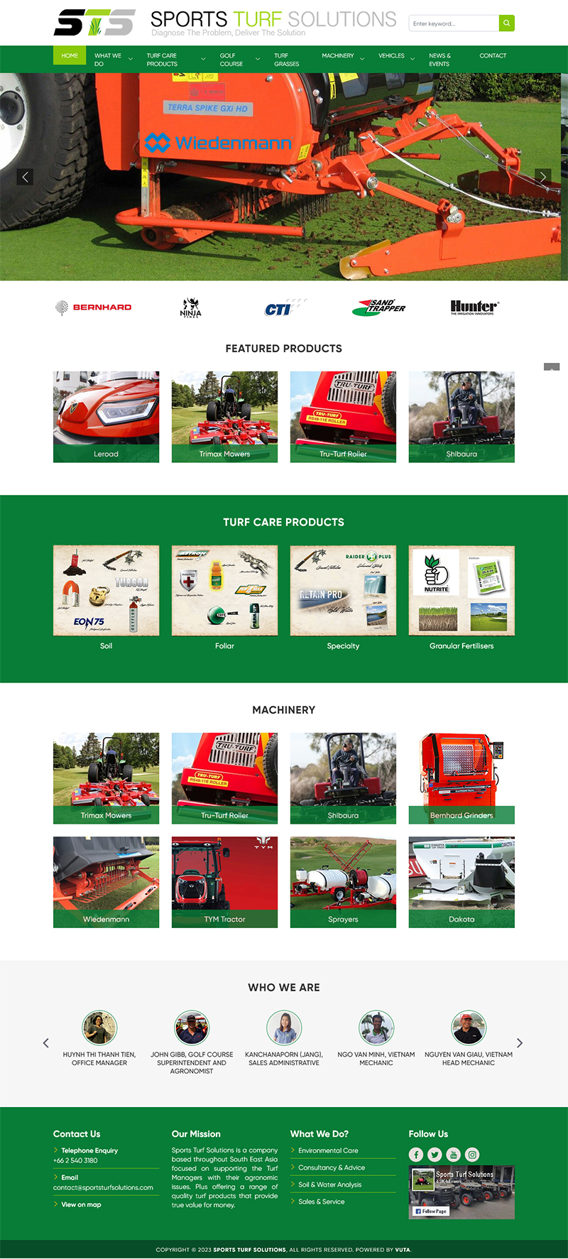 Dự án Website Công ty Sports Turf Solutions