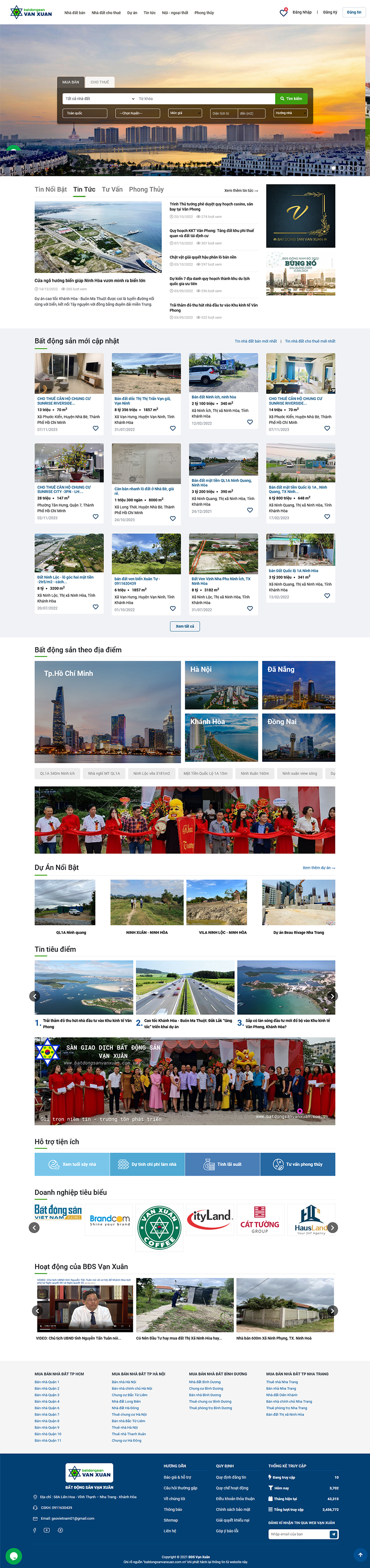 Dự án Website Bất Động Sản Vạn Xuân