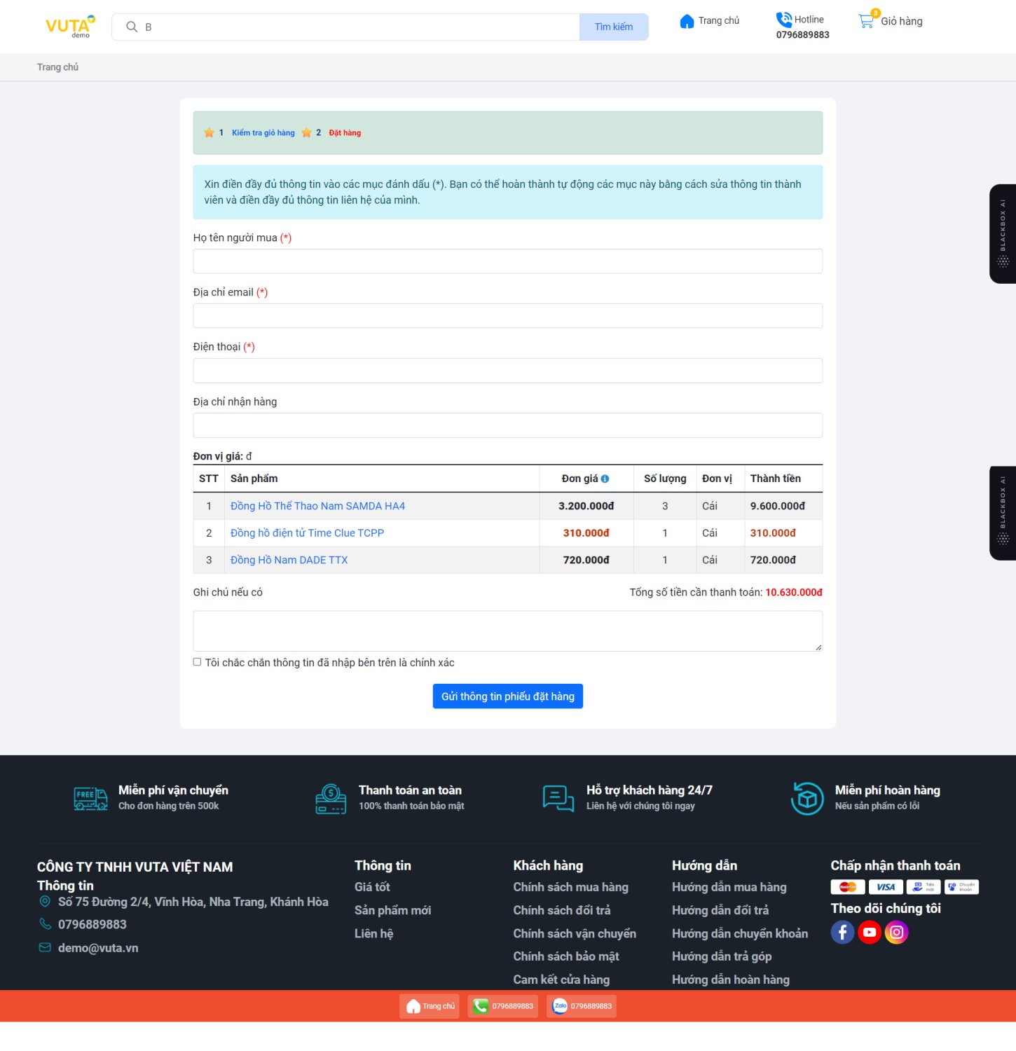 Mẫu Website Bán Đồng Hồ Thông Minh Cao Cấp | Mẫu Web bán hàng đồng hồ